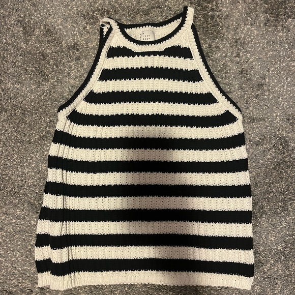 A New Day Black and White Knit Top - Picture 1 of 2